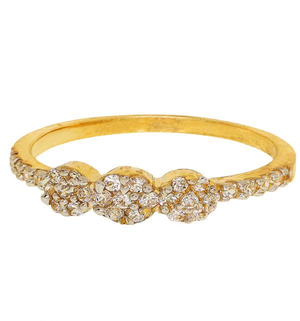 Two Row Gold Cubic Zirconia Ring – Humble Legends